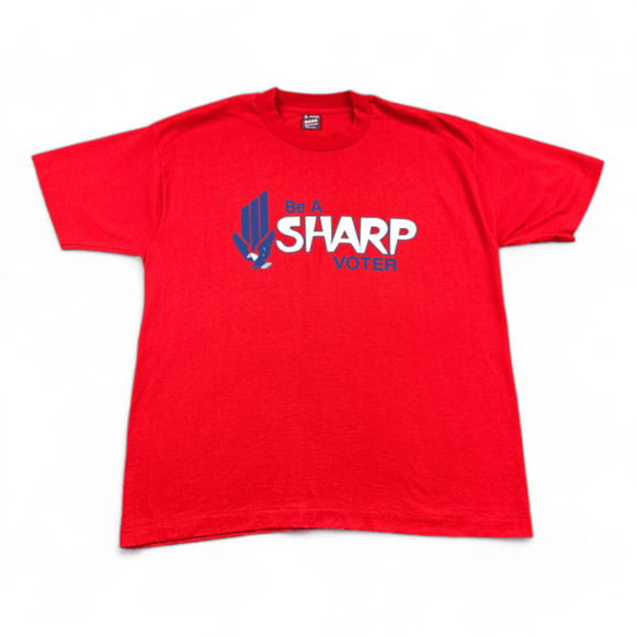Vintage Sharp Voter Shirt Adult EXTRA LARGE Red Election Politics Ballot 90s - Picture 1 of 5